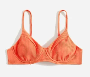 SheIn Coral bikini push up top thumbnail 1