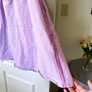 Big Bud Press Shop Girl Dress Cotton Pockets Lilac Lavender Medium EUC‎ thumbnail 3