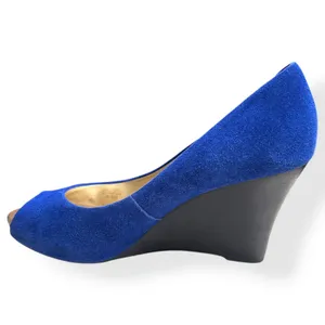 Lilly Pulitzer Womens Resort‎ Wedge Chic Heels Blue 8.5M Peep Toe Suede Preppy thumbnail 9