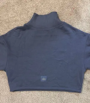 Alo Cropped Turtleneck Yoga Soleil Sweatshirt thumbnail 1