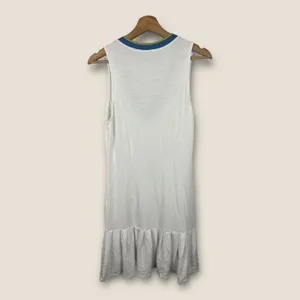 Monrow Womens Small White Sleeveless Tennis Dress Stretch Pleated Pickleball thumbnail 3