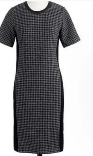 J..Crew wool houndstooth  Tweed shift dress thumbnail 1