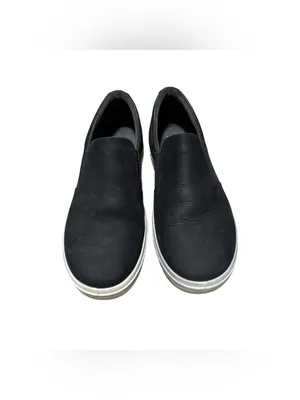 ECCO Soft Shoes Women's 7 Black Suede Comfort Slip On Sneaker Travel Casual thumbnail 5