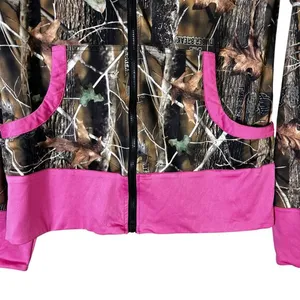 Prairie Buck Long Leaf Camo Jacket Size L Brown‎ Pink Full Zip Hunting Cabincore thumbnail 4