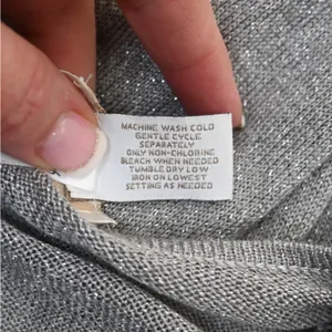 Chico's Women's M Chico's Size 1 Silver with Metallic Thread Open Front Cardigan thumbnail 8