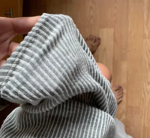 Striped Soft Ribbed Jumpsuit Gray thumbnail 3