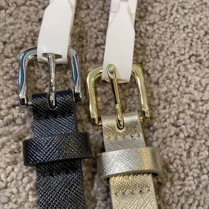 Women’s Belts 2 Pack 1 Black wSilver Buckle & 1 Gold/Silver wGold Buckle L NWT thumbnail 3