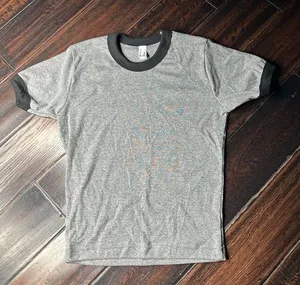 Crewneck, short sleeve crop top T-shirt, Los Angeles Apparel tri blend thumbnail 1