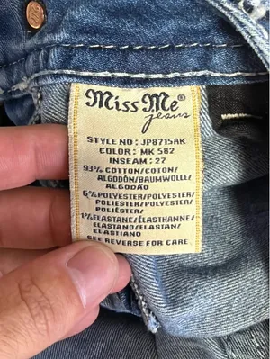 Miss Me Womens Ankle Skinny Jeans Blue Sequins Rhinestones Size 27 JP8715AK thumbnail 14