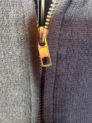 Edikted XS Dark Navy Cropped Double Zip Knit‎ Hoodie Sweater Y2K thumbnail 6