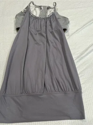 Lululemon gray tank top with built in bra women 4 thumbnail 1