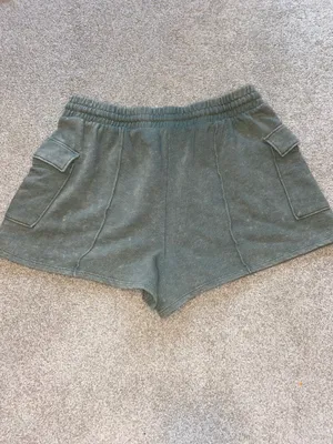 So Wear it Declare it Junior Cotton Olive Green Cargo Tie Front Fleece Shorts thumbnail 6