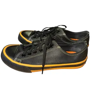 Harley Davidson Sneakers Womens 6.5 Black Orange Low Top Lace Up Casual Shoes‎ thumbnail 5