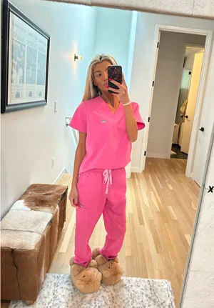 FIGS F*ing Pink Scrub Set thumbnail 2