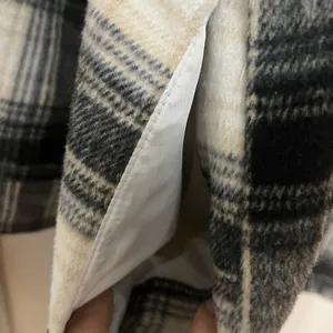 Banana Republic plaid black white‎ Shirt Jacket shacket size XXL thumbnail 10