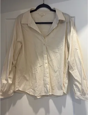 These Three Boutique Cream Button Down Top thumbnail 1