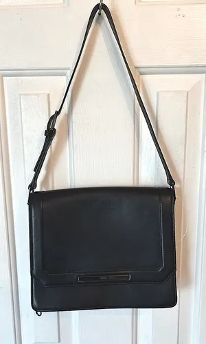 ECCO black leather bag shoulder bag class stylish thumbnail 1