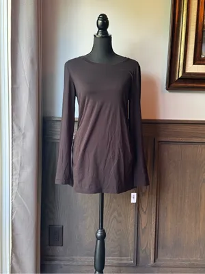 Love by gap black long sleeve maternity shirt medium nwt thumbnail 2