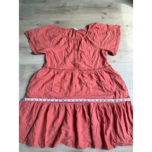 EUC Beach Lunch Lounge Collection Embroidered Tiered Midi Dress Size M Boho thumbnail 5