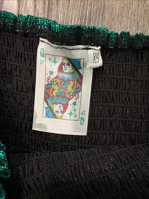 Queen of Sparkles Emerald Green All the Glory Metallic High Waisted Shorts XS thumbnail 5