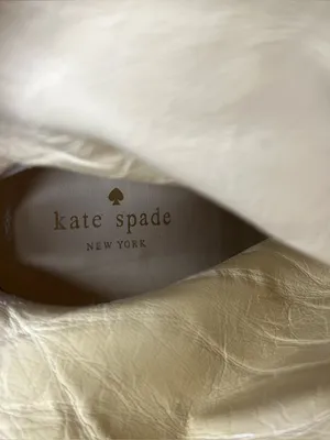 Kate Spade Grey Suede Leather Knee High Curved Wedge Boots Size 7.5 thumbnail 8