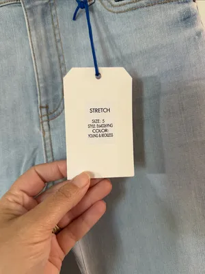 eunina Light Blue Cropped Skinny Jeans with Frayed Split Ankles thumbnail 3
