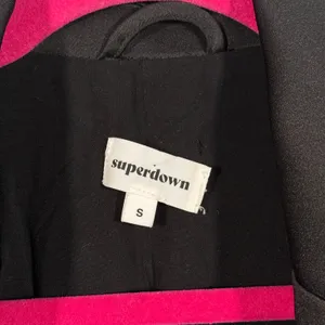 Superdown Revolve Miley Black Oversized Satin Blazer Mini Dress Small thumbnail 6