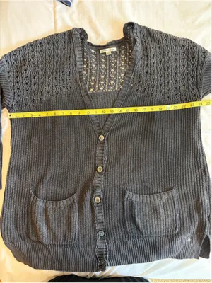 American Eagle Outfitters Cardigan L Open Knit Boho Grunge Granola Girl S8 thumbnail 11