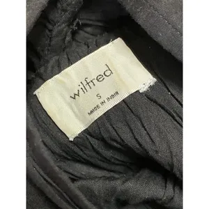 Aritzia Wilfred Black Sleeveless Ruffle Gauze Mini Swing A Line Dress Size S thumbnail 4