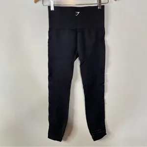 Gymshark Black‎ Seamless Leggings with Cutouts Size Small thumbnail 2