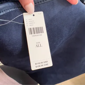 Anthropologie Mali + Lili Knotted Faux-Suede Tote Bag - Navy Blue - NWT thumbnail 7