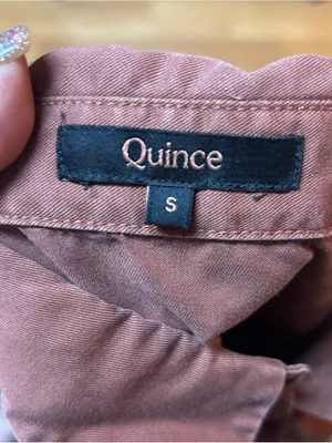 Quince Terracotta Vintage Wash Tencel Baggy Vacation Resortwear Camp Shirt S thumbnail 6