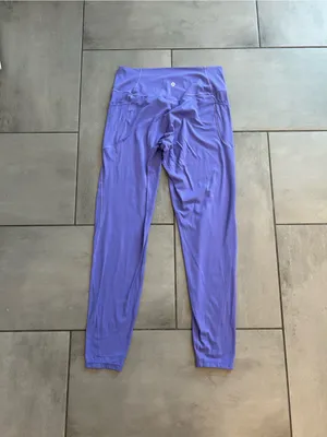 Halara SoftlyZero™ Crossover Pocket Plain Leggings | Purple thumbnail 3
