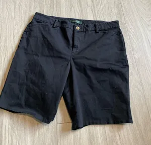 Lauren Ralph Lauren Women's Black Flat-Front Shorts thumbnail 1