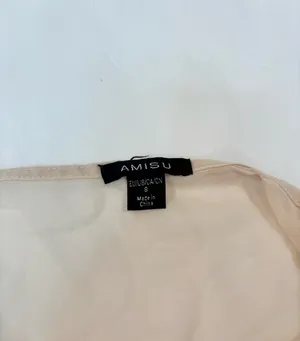 Amisu Y2K Nude Sequin Cami Top Size S thumbnail 4