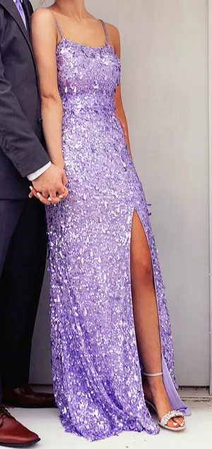 Sherri Hill Purple Prom Dress thumbnail 1
