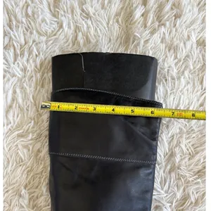 Steve Madden Black Leather Knee High Boots Womens Size 7 Riding Moto StyLe thumbnail 4