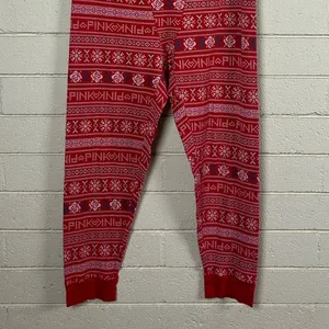 PINK Victoria’s Secret Red Snowflake Pajama Pants size XL thumbnail 8