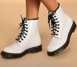 Dr. Martens Cream and Black Lace-Up Boot Interior thumbnail 1