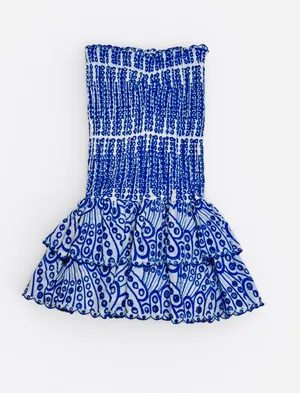 Zaria Atelier Strapless Mini Dress Blue thumbnail 2