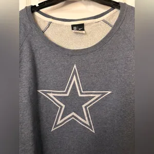 Nike Blue Scoopneck Dallas Cowboy Star Graphic Sweatshirt thumbnail 3