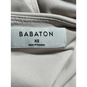 ARITZIA Babaton Women's Cream Short Sleeve Square Neck Shirt Bodysuit Top Sz XS thumbnail 3