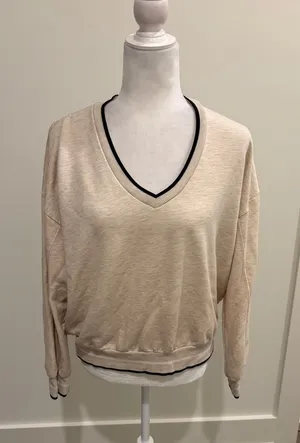 Z Supply V-Neck Sweatshirt Sz S thumbnail 1