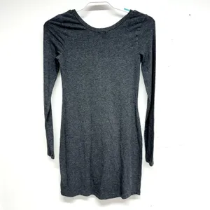 Splendid Long Sleeve Rhinestone Mini Grey Round Neck Dress Size XS‎ thumbnail 2