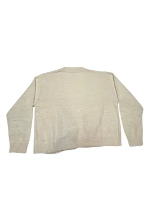 Sweet Kizz 3X Cream Open Front Cardigan Sweater Shimmer Knit Plus Size Cozy Soft thumbnail 2