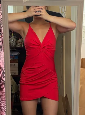 red mini dress thumbnail 1
