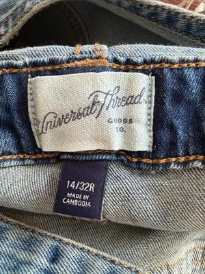 Universal thread women’s denium overalls size 14 thumbnail 6