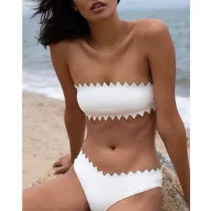 NEW Onia Women’s Astrid Blue Macro Stripe Two Piece Swimsuit thumbnail 7