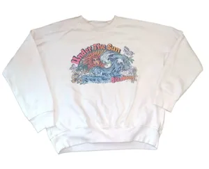 Billabong Sweatshirt Large White Under‎ The Sun Graphic Retro Surfcore y2k Crew thumbnail 1