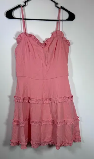 Trixxi Francesca’s Size S Blush Pink Tiered Ruffle Mini Dress thumbnail 1